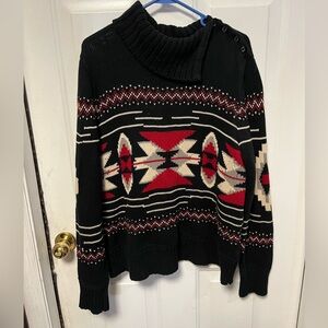Vintage Chaps Black Textured Sweater absolutely stunning
